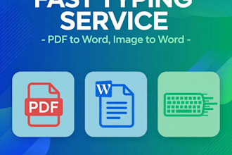 do pdf to word typing and image to word typing fast