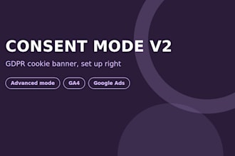 setup google consent mode v2, cookie consent banner, gdpr and cookiebot