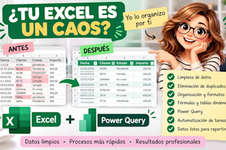 impiar, organizar y automatizar tus datos en excel y power query