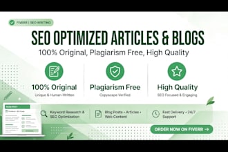 do SEO optimized article, blog and creative content writing in english and urdu