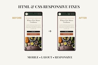 fix HTML CSS responsive and mobile layout issues