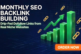 monthly SEO backlinks with drip feed link building