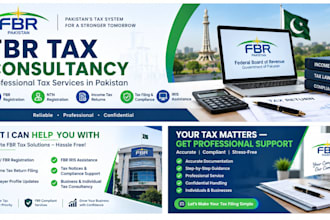 make your income tax and sales tax filing for pakistan fbr, secp,firm registrar