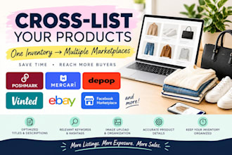 draftlist crosslist product listings on poshmark mercari depop vinted and more