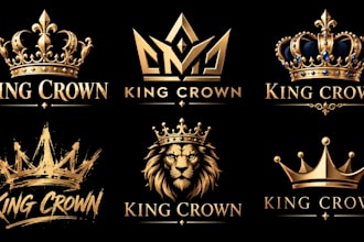 design a professional, royal, luxury, premium, or elegant king crown logo