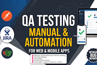 do professional manual and automation testing for websites and mobile apps
