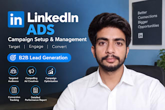 setup and manage linkedin ads campaigns for b2b leads