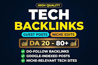 do tech backlinks, guest posts and tech link insertion