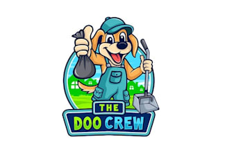 design dog poop scooping business logo