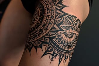 draw a custom professional tattoo illustration and flash design