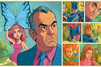 comic book illustration with comic book illustrator