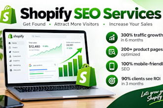 provide shopify SEO service to increase sales and customers