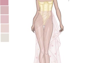 professional fashion illustrations, flat sketches