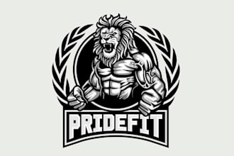 design modern classic bodybuilding service logo