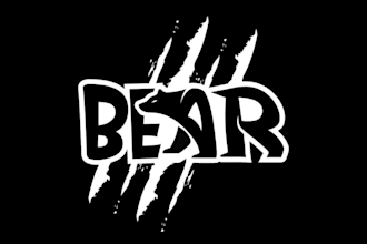 create premium bear and animal logo design for your brand