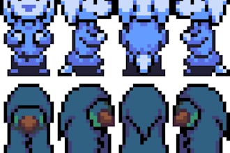 draw custom pixel art sprites