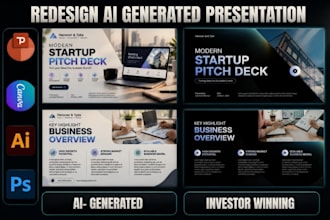 redesign ai generated presentation edit ai presentation business pitch deck