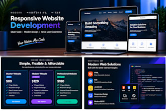 build a responsive HTML CSS javascript website