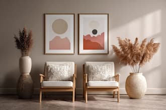 design minimalist boho abstract printable wall art