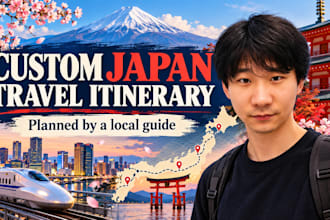 create a custom japan travel itinerary