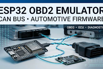 develop esp32 obd2 emulator, can bus firmware and automotive diagnostics