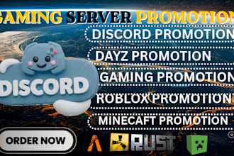 discord server promotion, fivem ads, rust, dayz, minecraft, gaming promotion