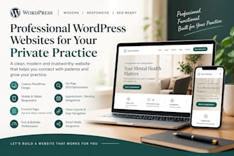 design a professional website for your private practice