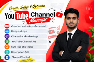 be your youtube manager for yt video SEO, youtbe ads, and yt channel growth