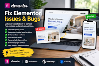 fix elementor issues, responsive and layout problems