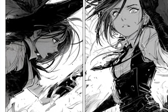 anime manga comic book illustration, light novel manga