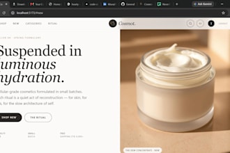 build a modern cosmetics ecommerce website
