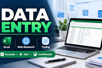 do accurate data entry, web research and administrative support