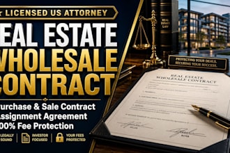 draft real estate wholesale contract and assignment as a US attorney