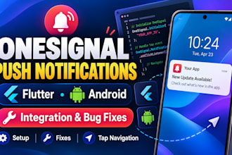 integrate or fix onesignal push notifications in flutter app