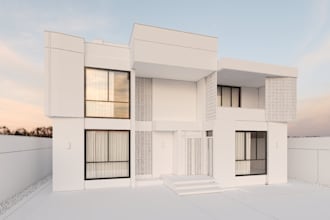 create a detailed 3d exterior model from your 2d floor plan