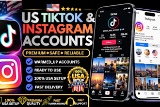 create and optimize instagram and tiktok accounts and warm up tiktok account