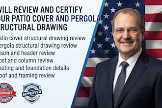 review and certify your patio cover and pergola structural drawing