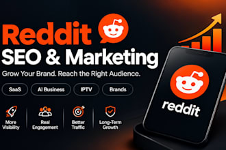 do reddit SEO post for saas ai business, iptv marketing and brand company