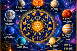 create a detailed vedic astrology birth chart and reading report