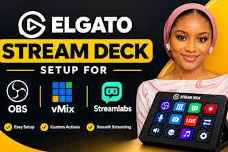 setup elgato stream deck for obs, vmix and streamlabs