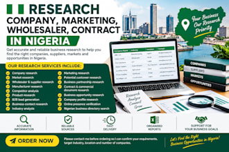 research company, marketing, wholesaler, contract, in nigeria