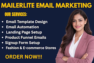 do mailerlite email design landing  page shopify product funnel fashion stores