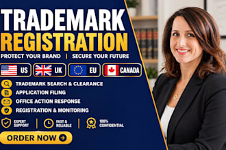 handle US and UK trademark registration and trademark searches