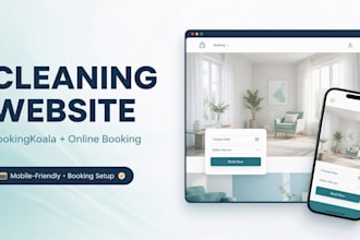 build a bookingkoala cleaning service website with online booking