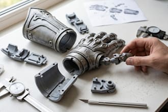 model 3d printable cosplay props, helmets, and armor for fast delivery