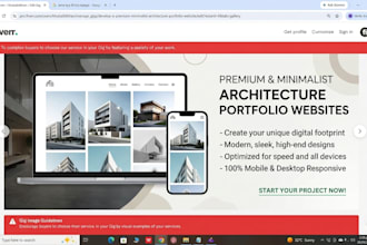 develop a premium minimalist architecture portfolio website