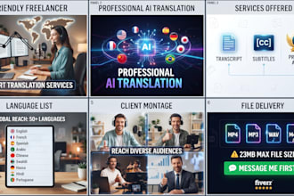 translate your video into 10 languages with subtitles and dubbed audio