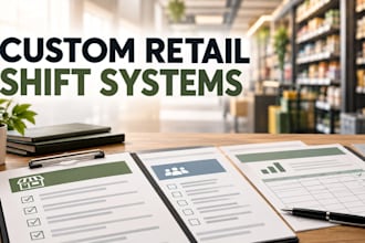 create a custom retail opening closing and shift handover system