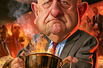 create a political cartoon or editorial illustration