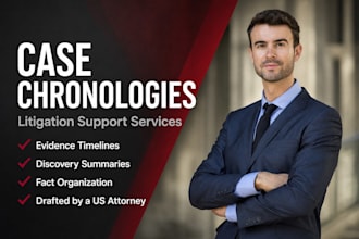 draft case chronologies, evidence timelines and litigation support